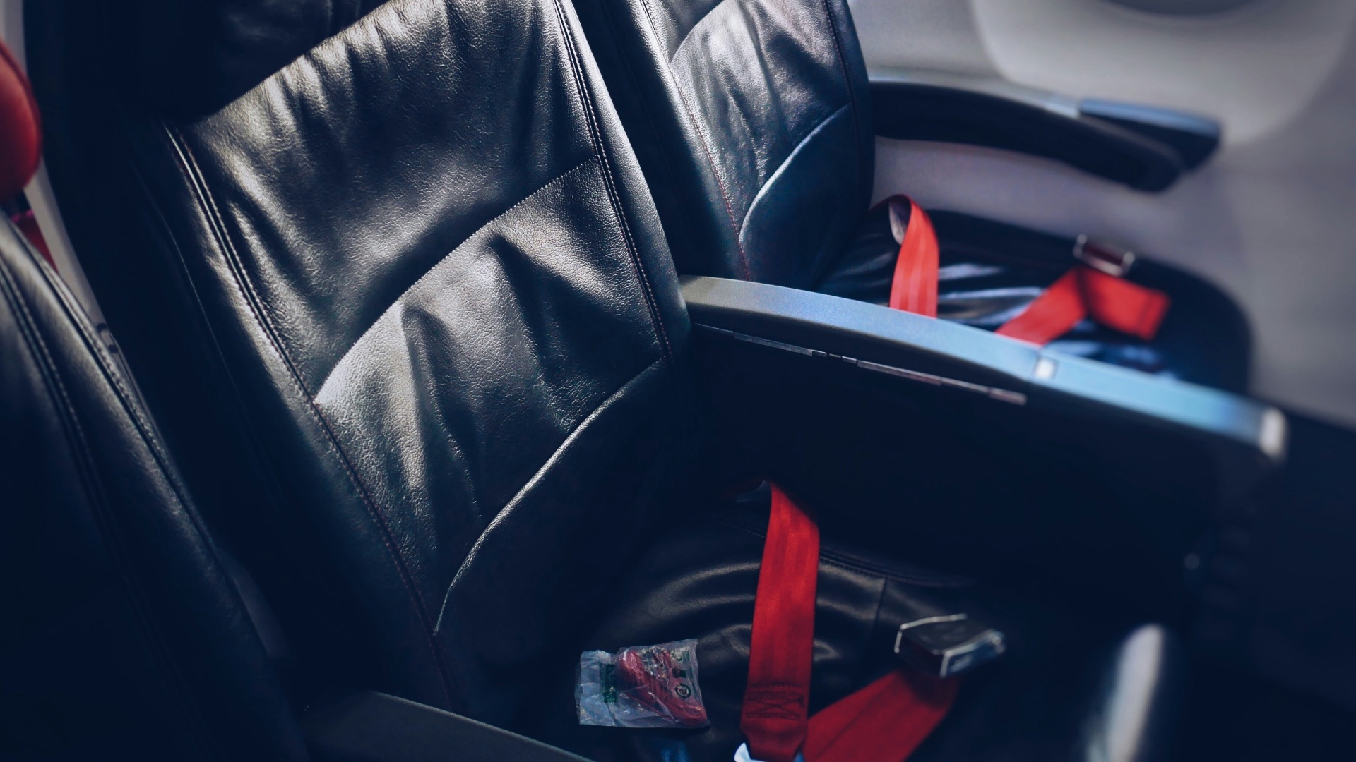 interior photography of airline seats