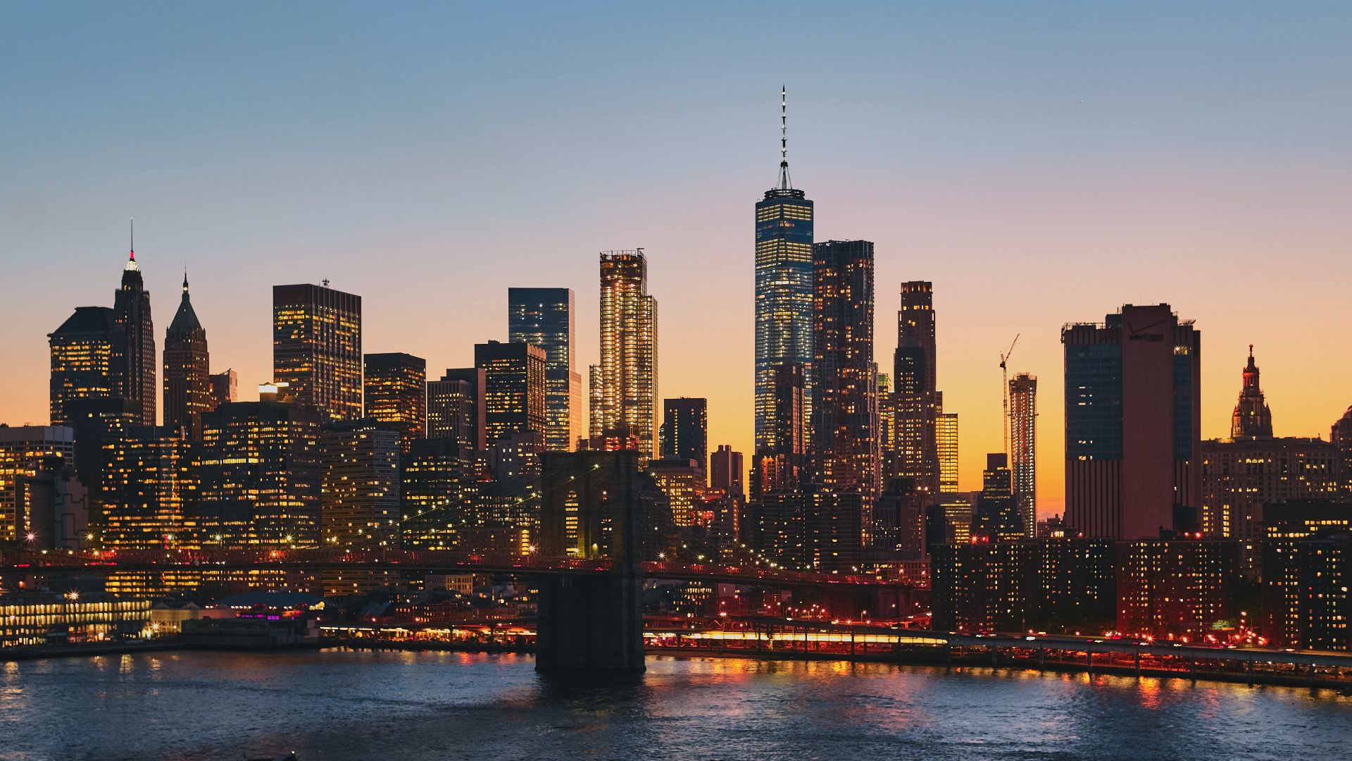panoramic photography of Brooklyn Bridge