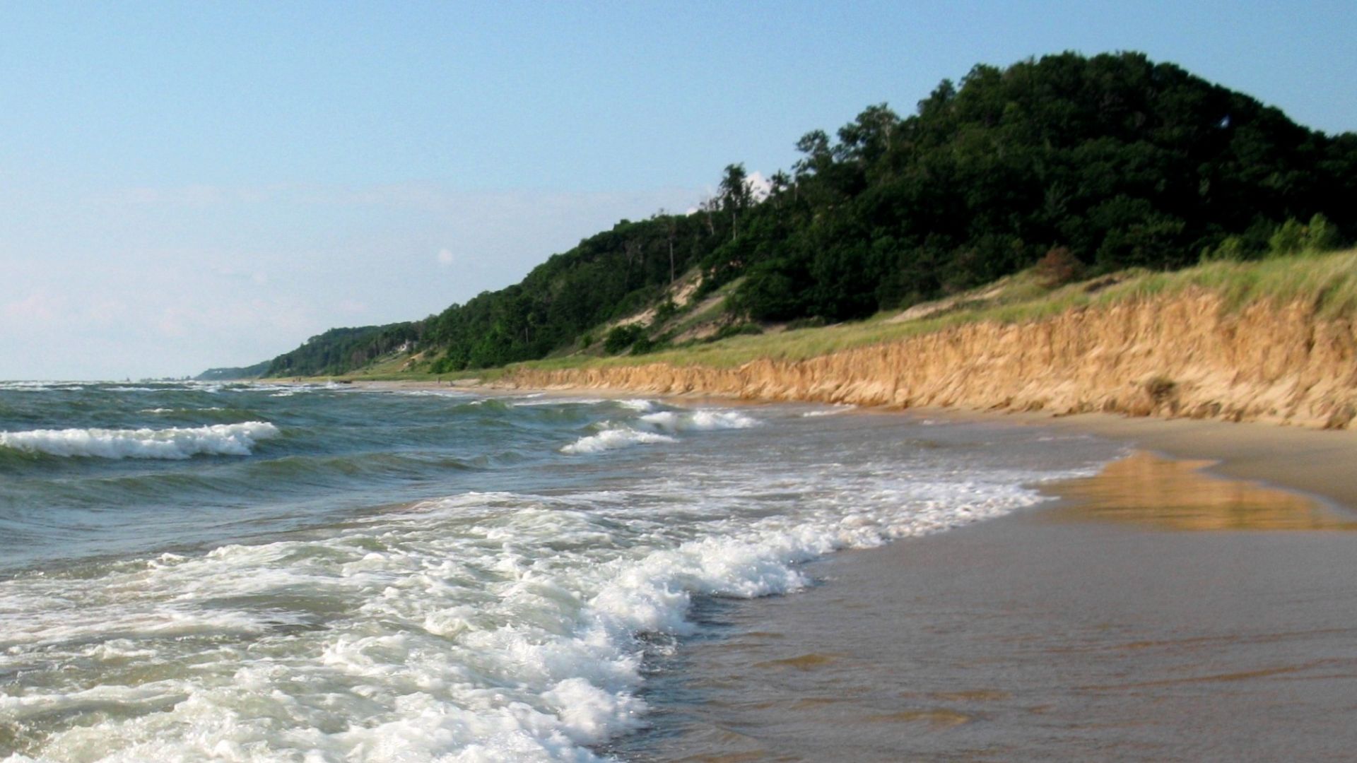 File:Water and Covered Dune, Looking North, Saugatuck Dunes State Park, Michigan.jpg