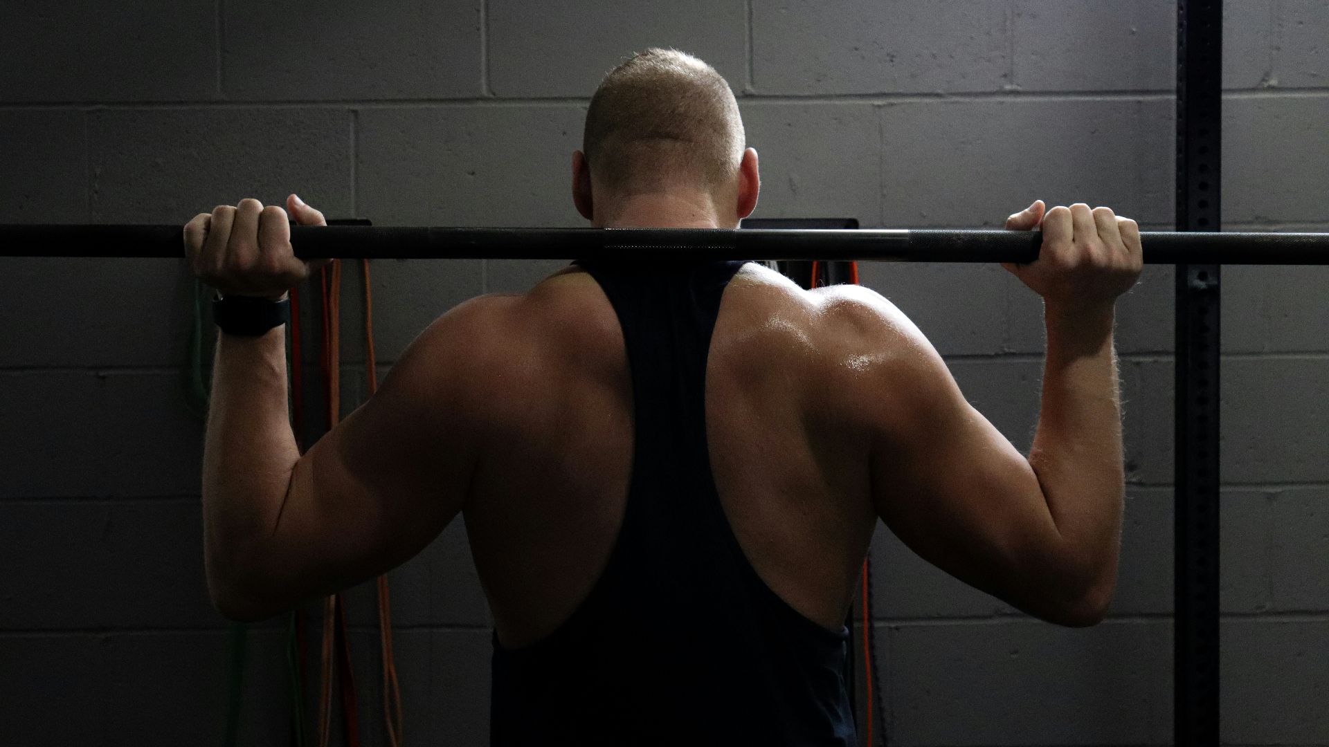 a man lifting weights