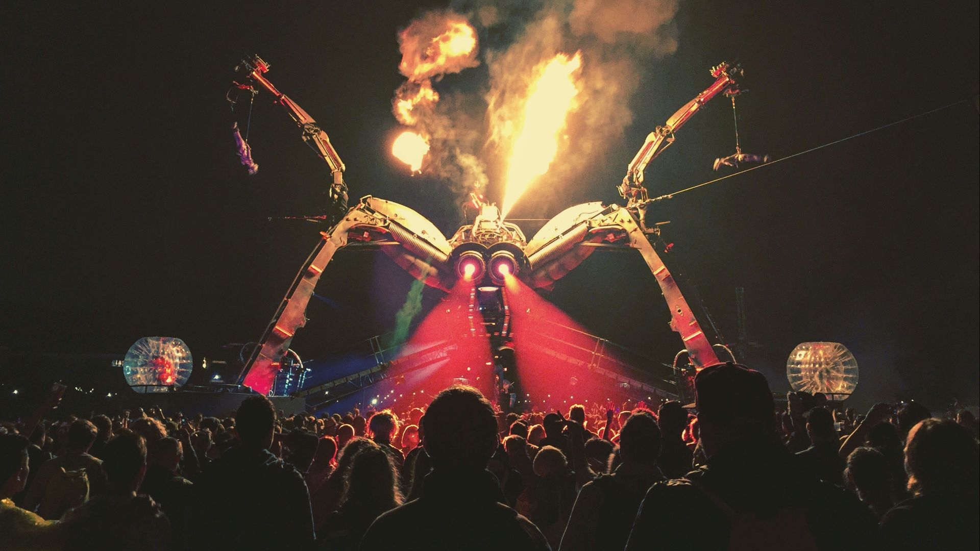 people gathering on stage