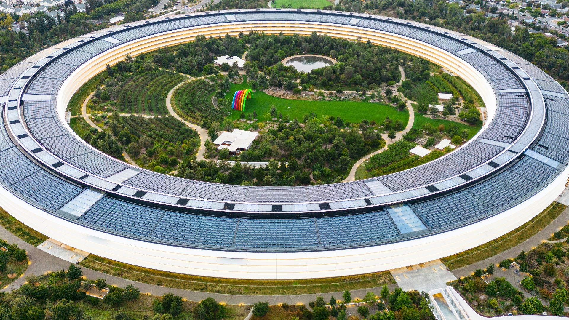 an aerial view of a stadium