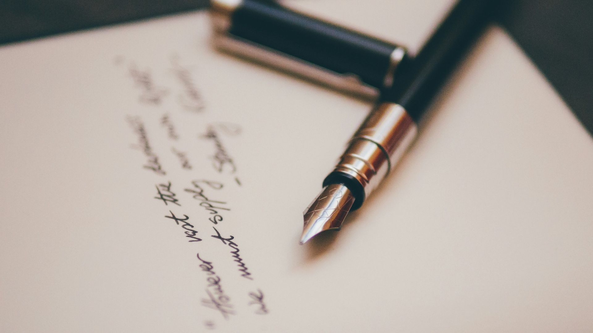 black and silver fountain pen