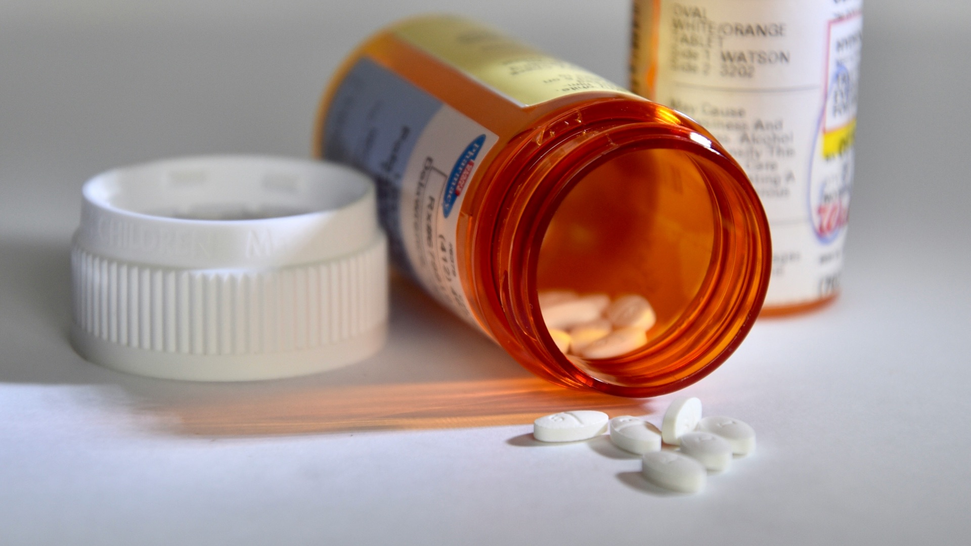 orange and white prescription bottle