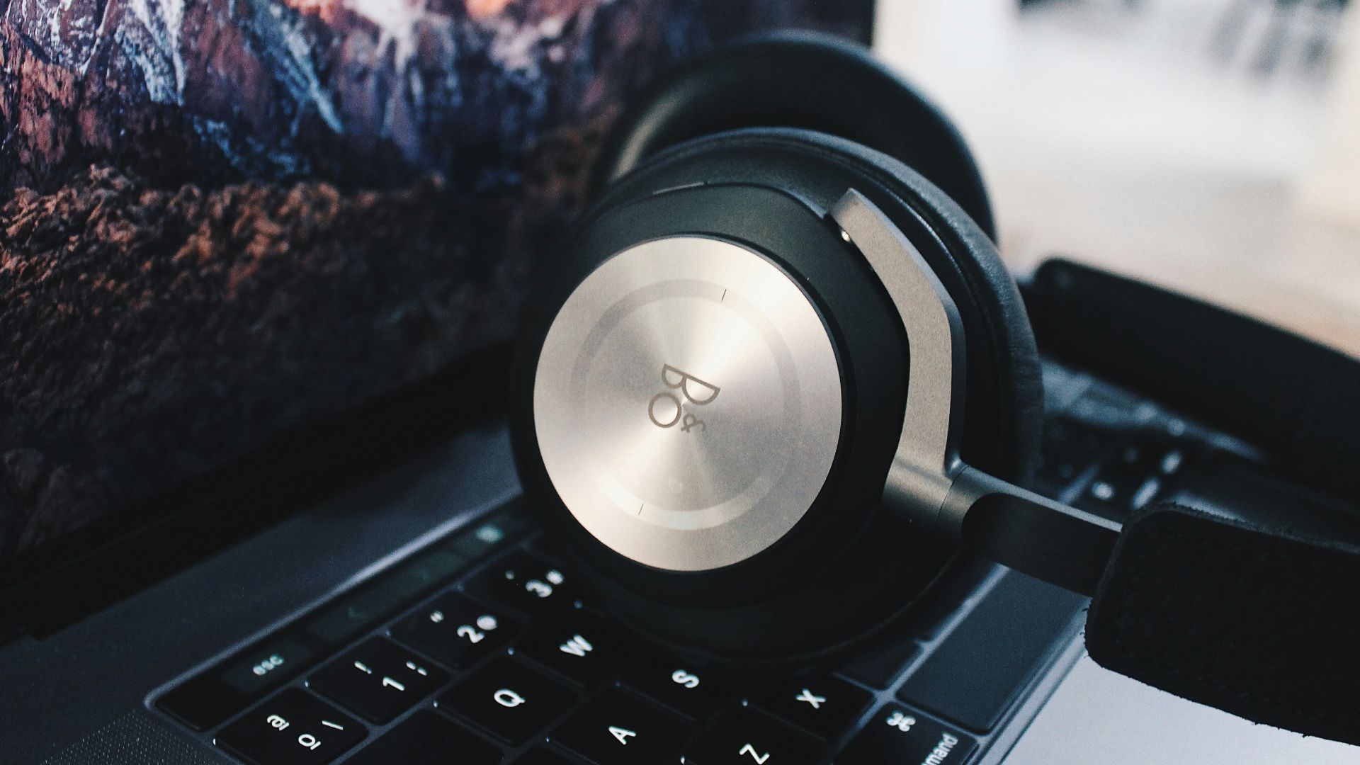 black and gray wireless headphones