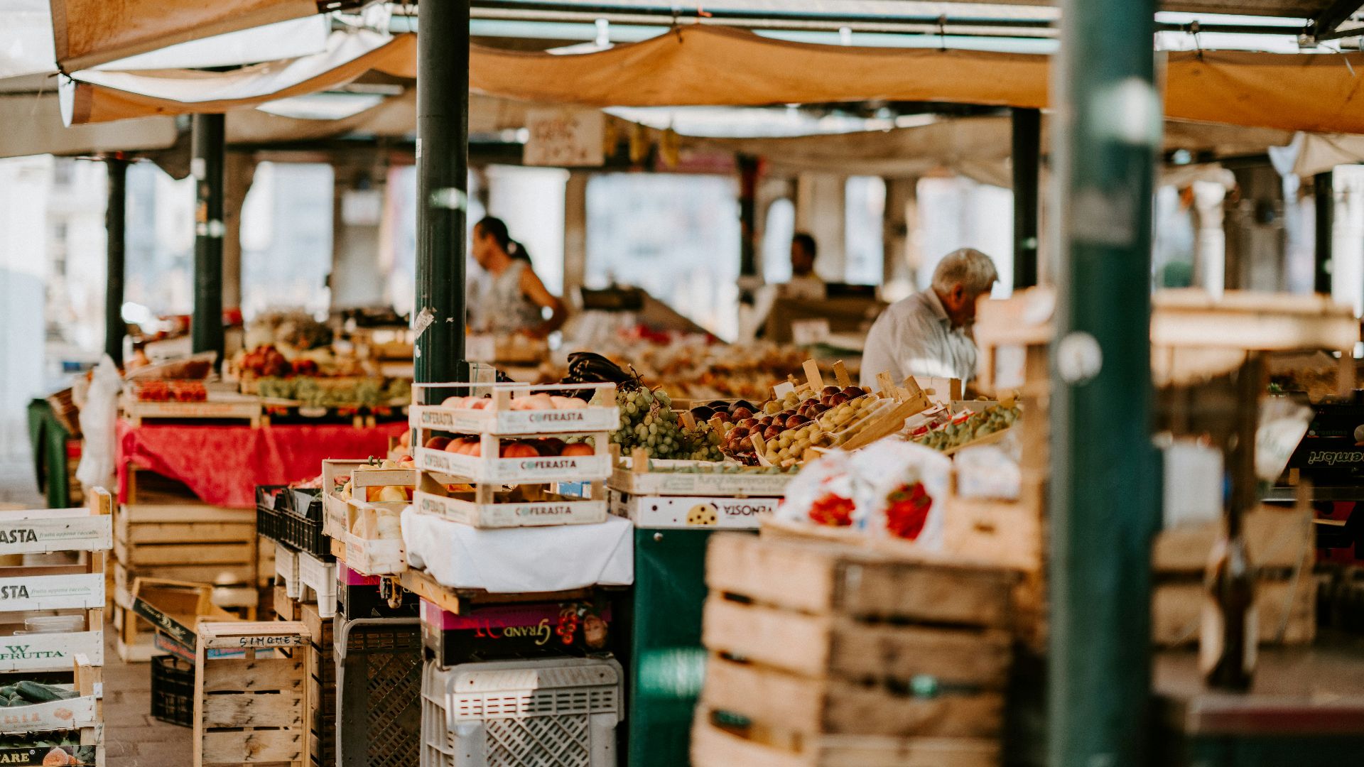 man in fruit market