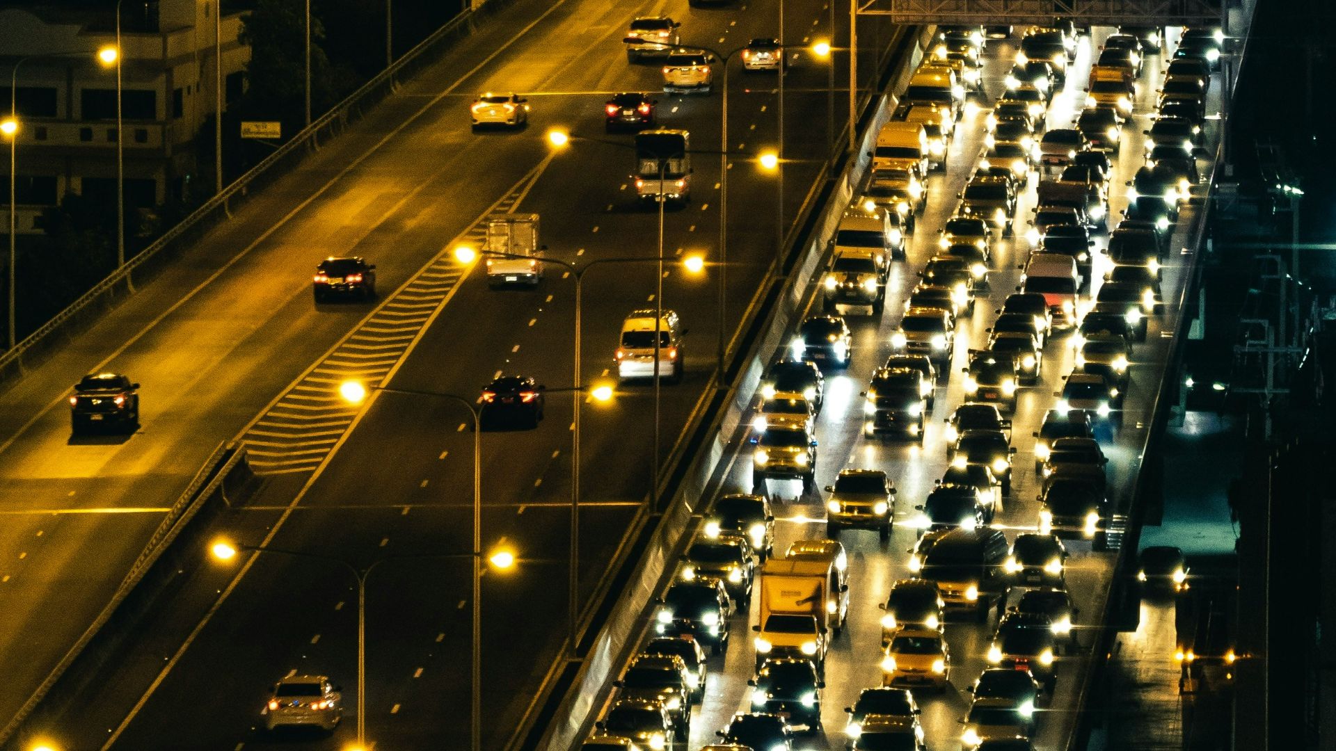 aerial photography of vehicles