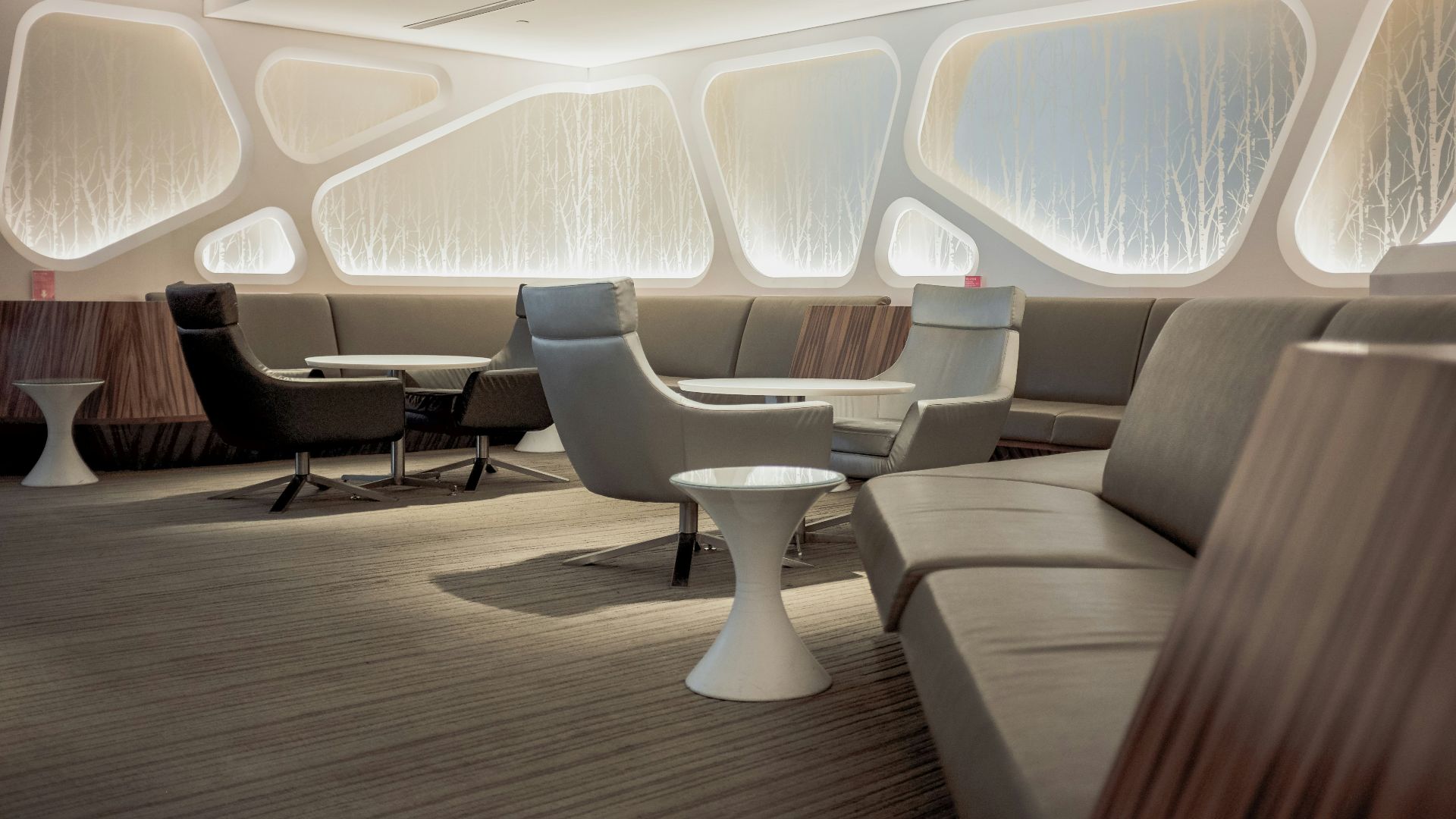 white and brown living room