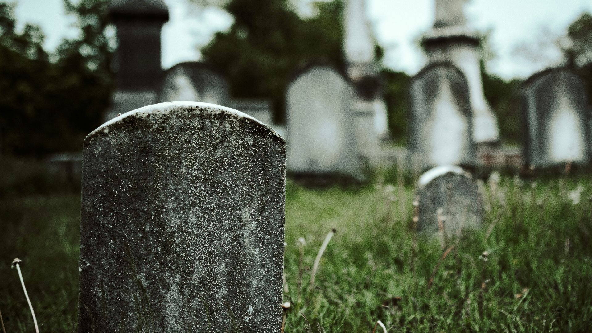 gray concrete cross on green grass field during daytime