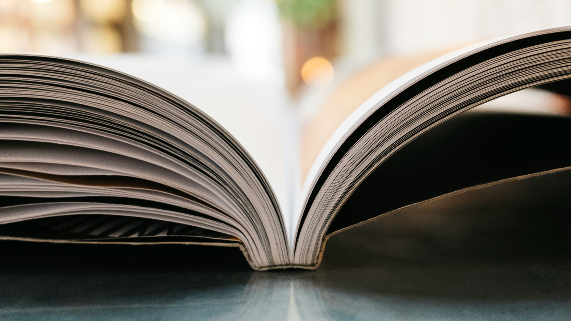 bokeh photography of open book