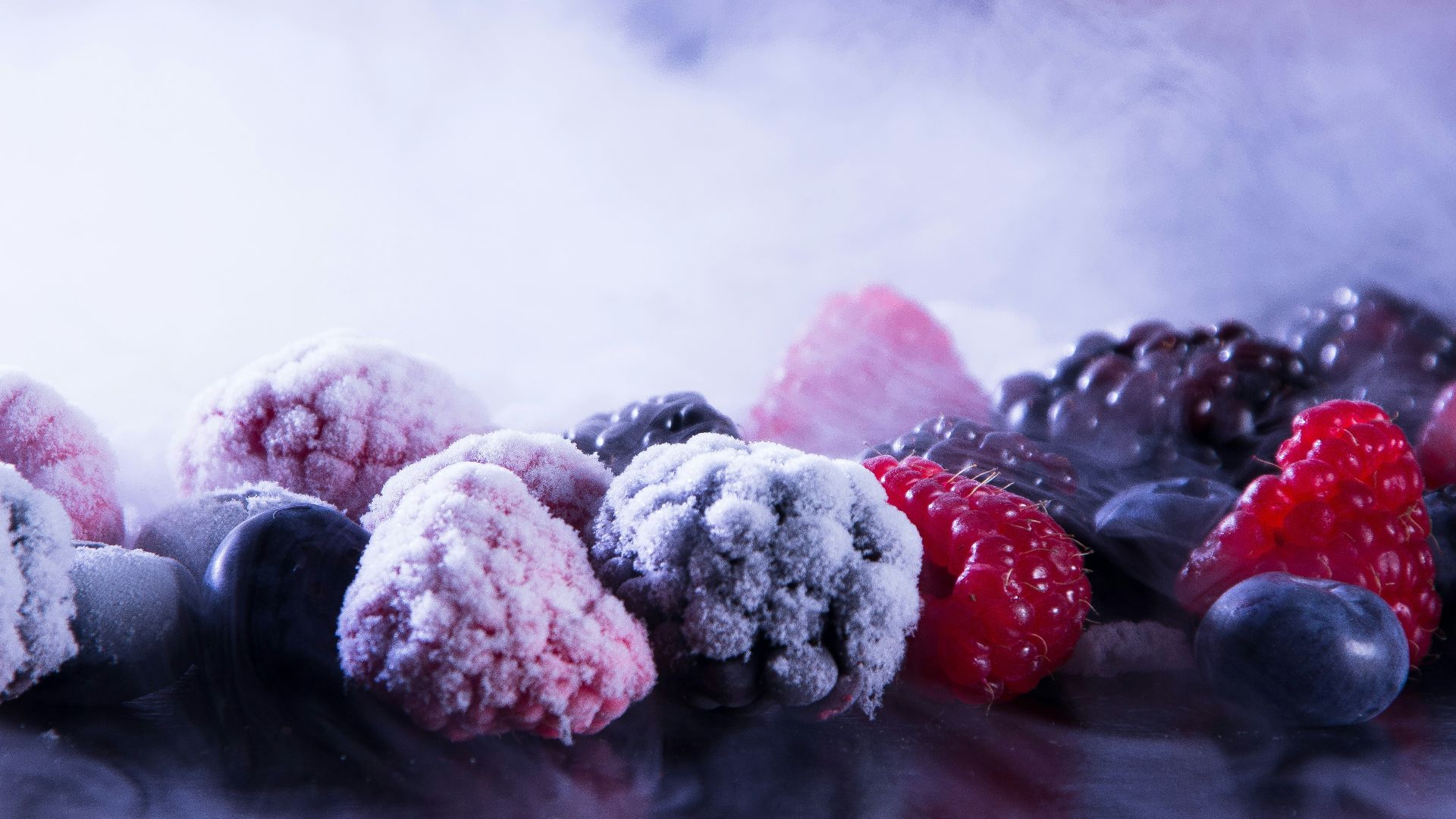 frozen blueberries, raspberries, and blackberries