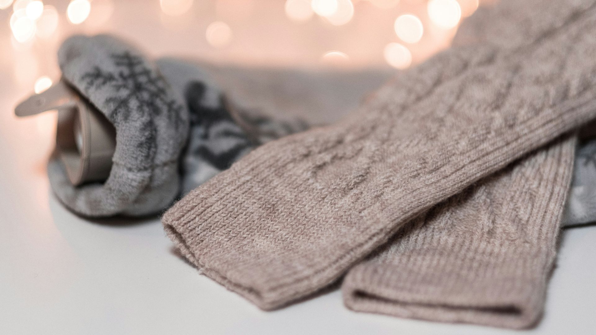 two grey and brown apparel bokeh photography