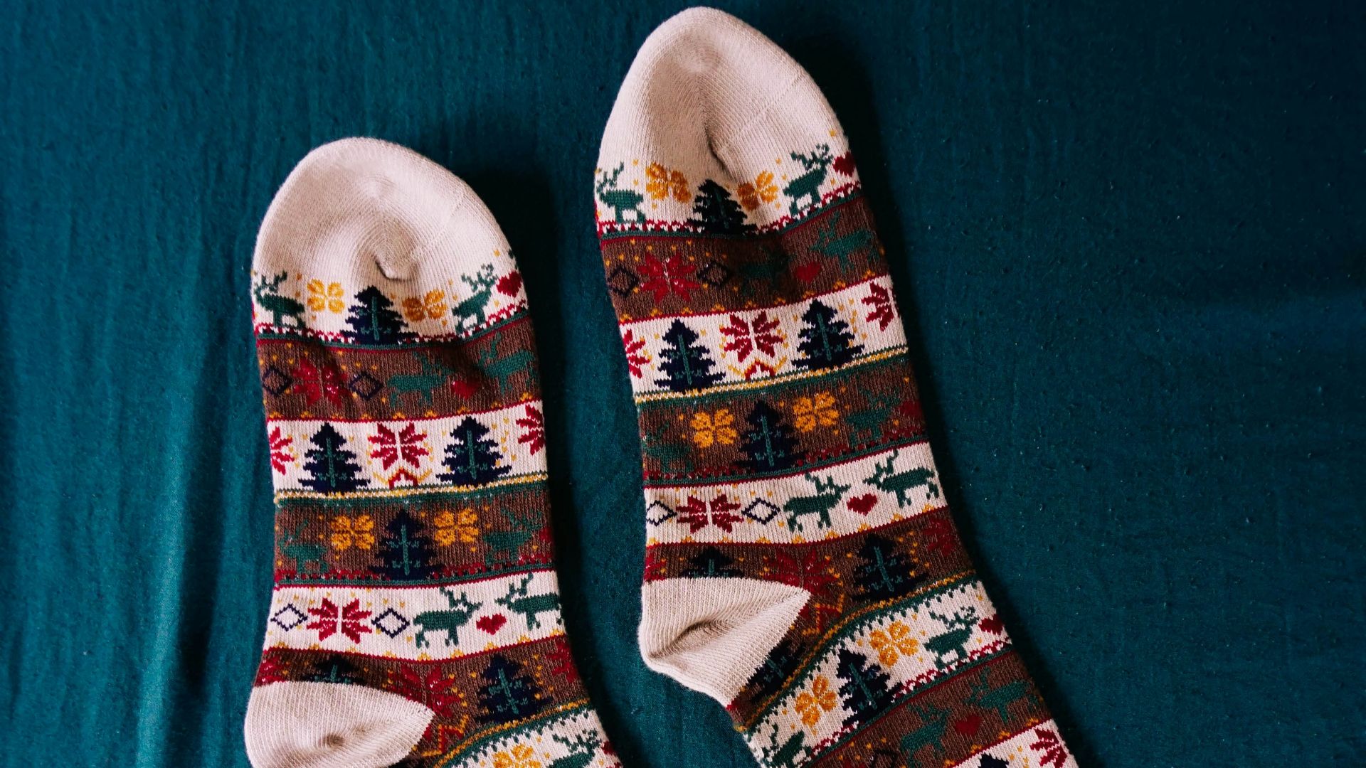 white red and blue socks