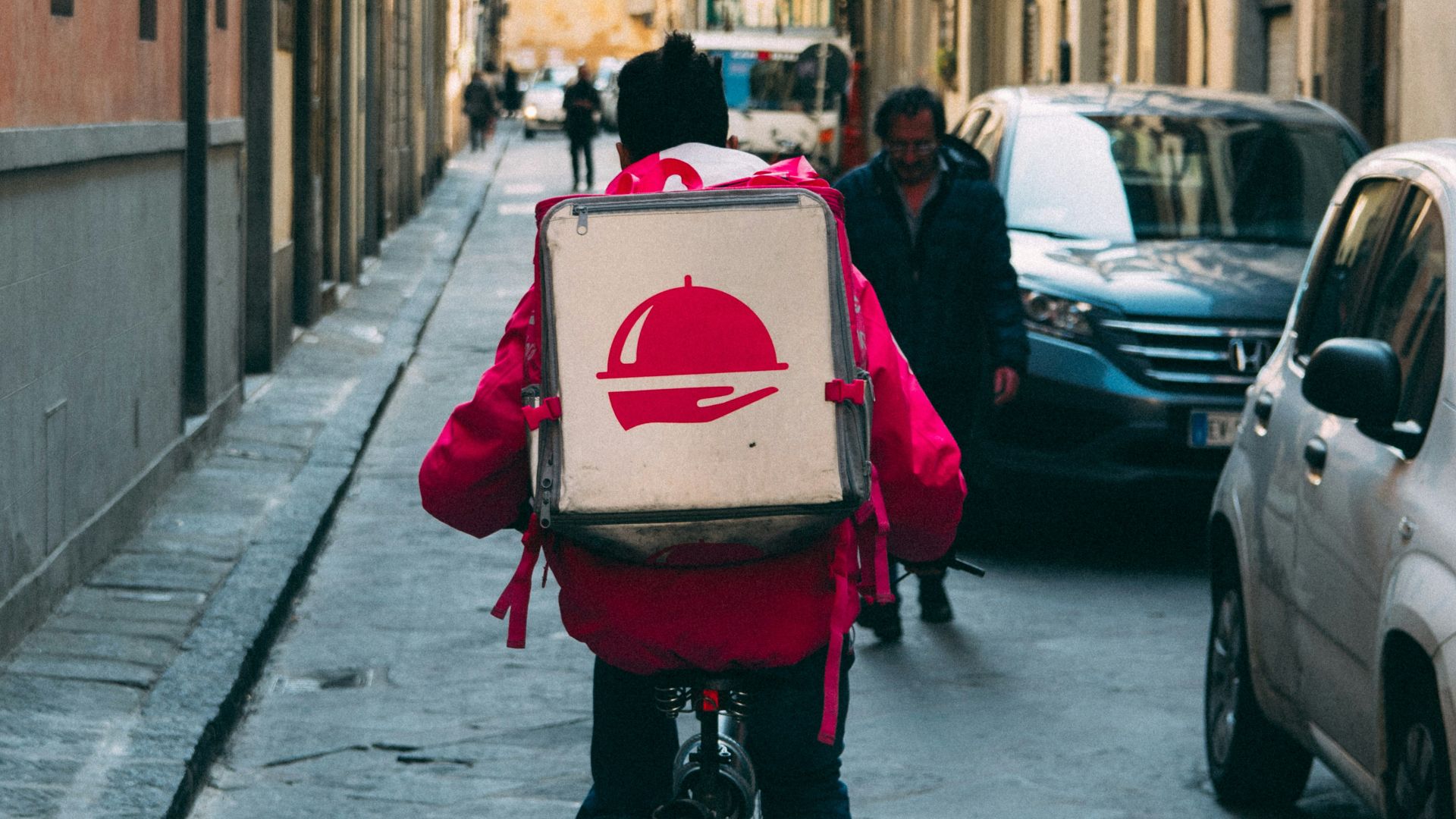 man riding a bicycle