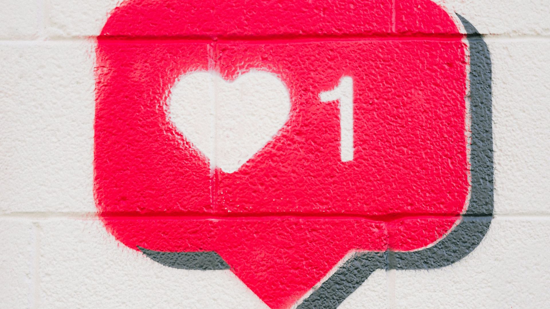 red and white love wall decor