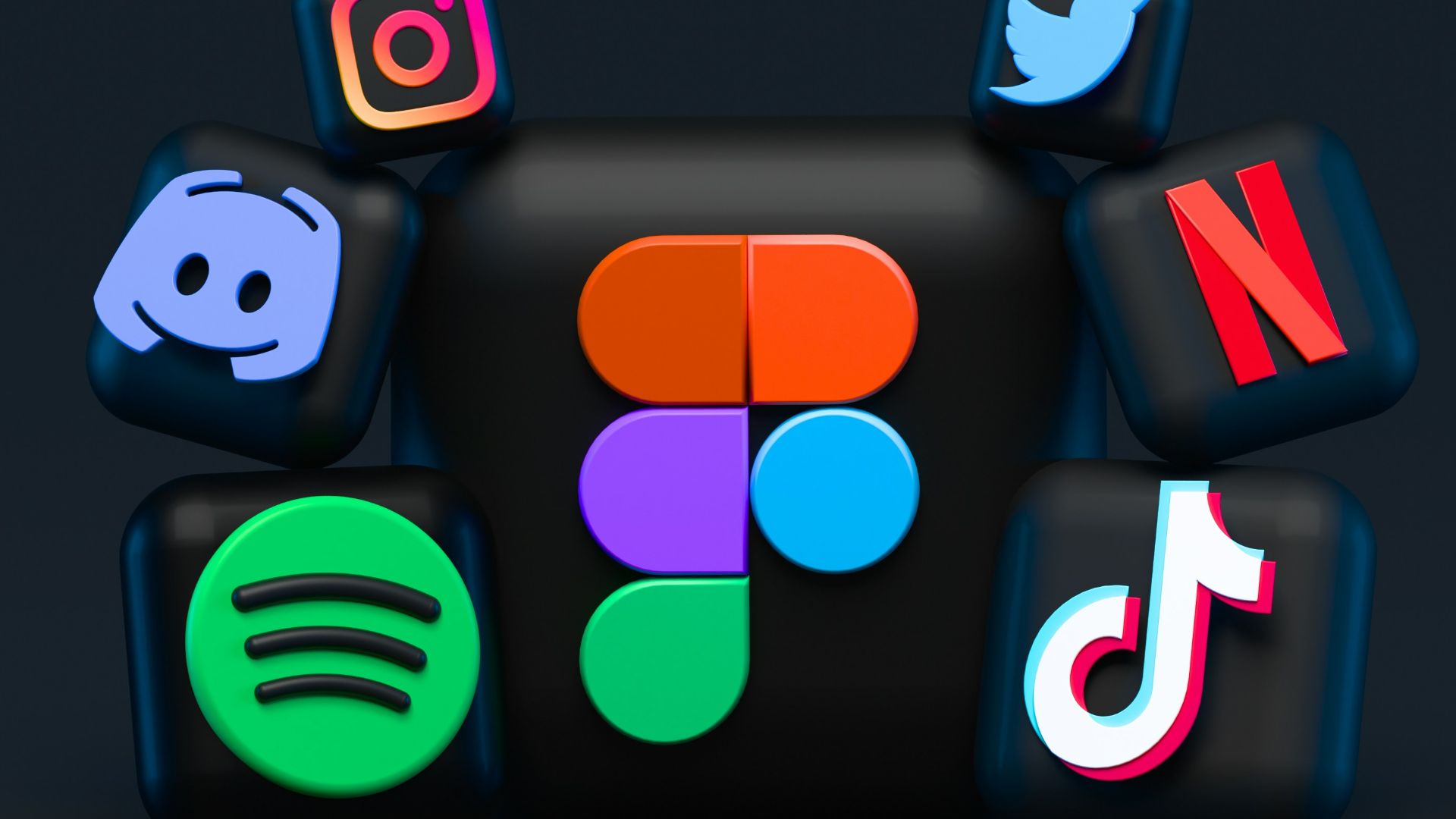 blue red and green letters illustration