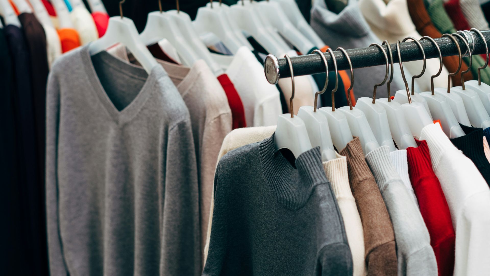 gray and white long sleeve shirt