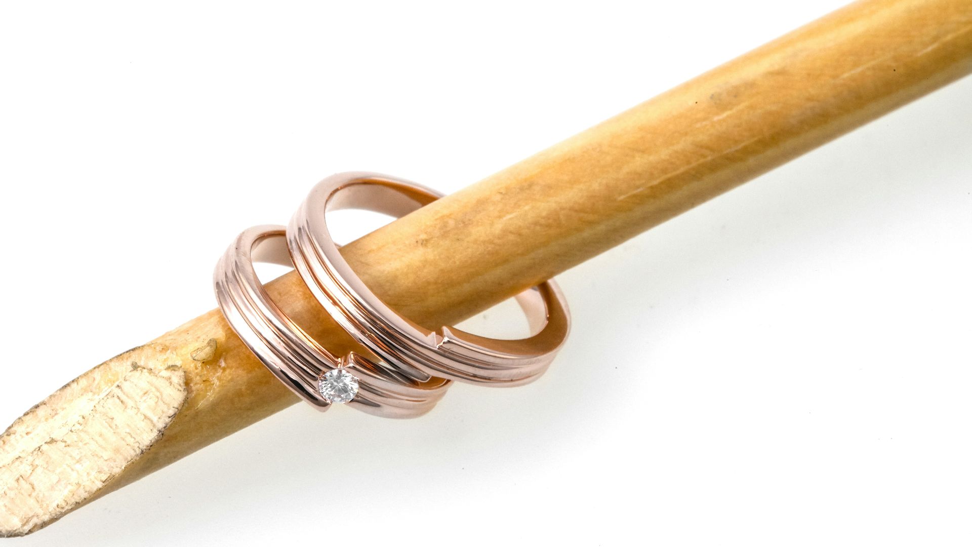 brown wooden stick with white background