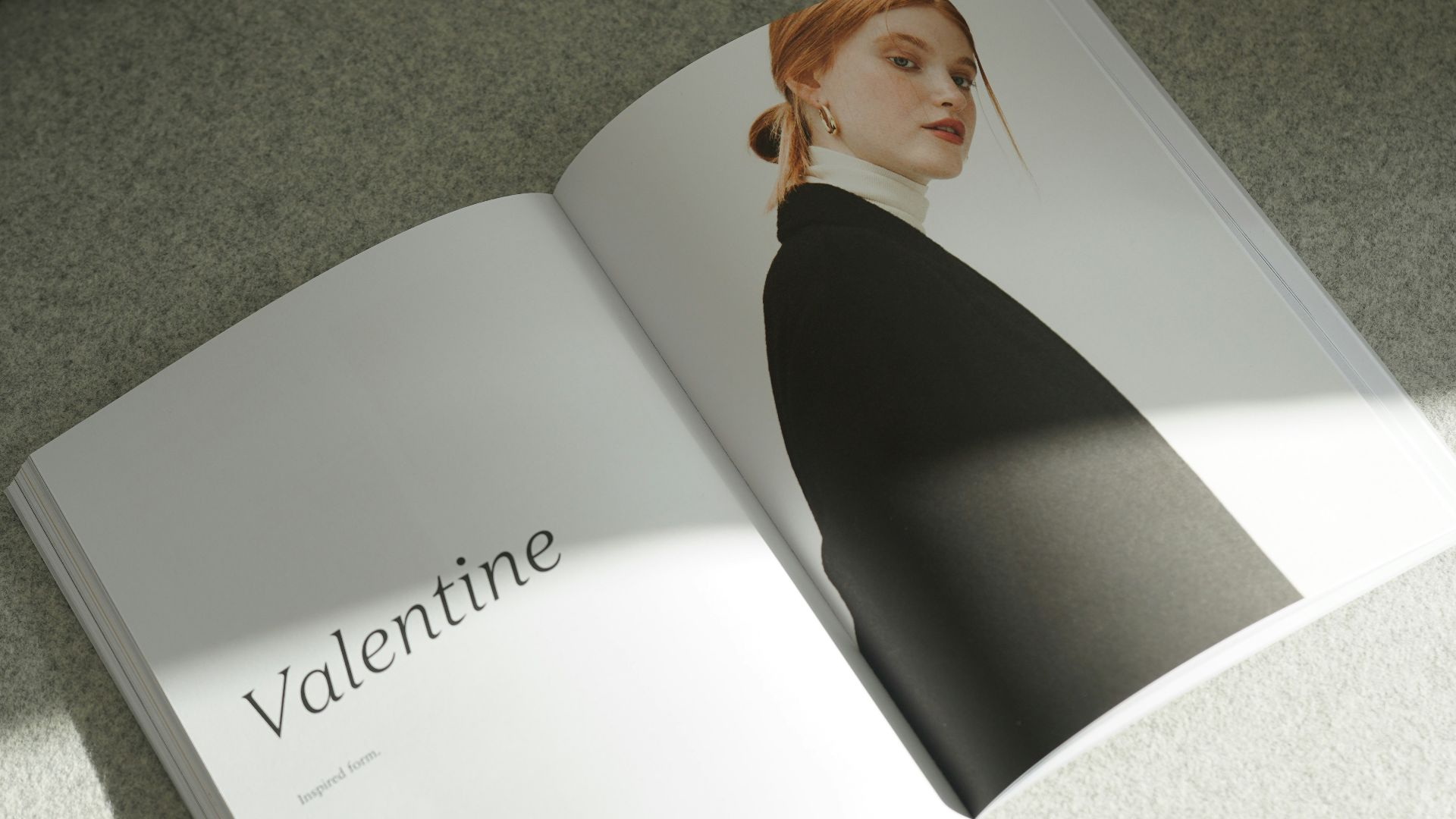 opened page Valentine magazine
