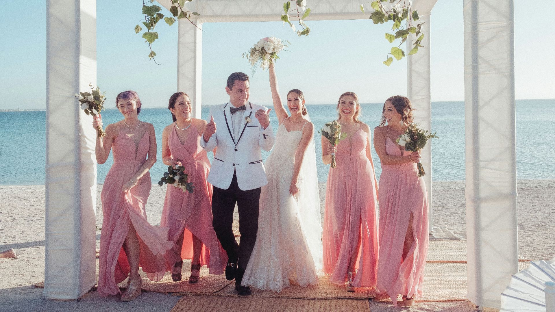 a group of people posing for a photo