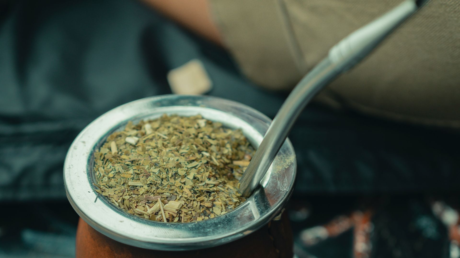 white powder in brown ceramic cup
