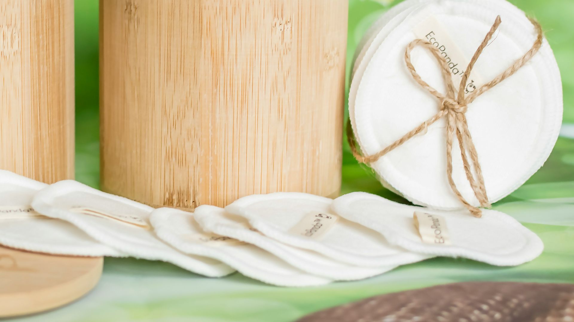 beige bamboo jar with lid
