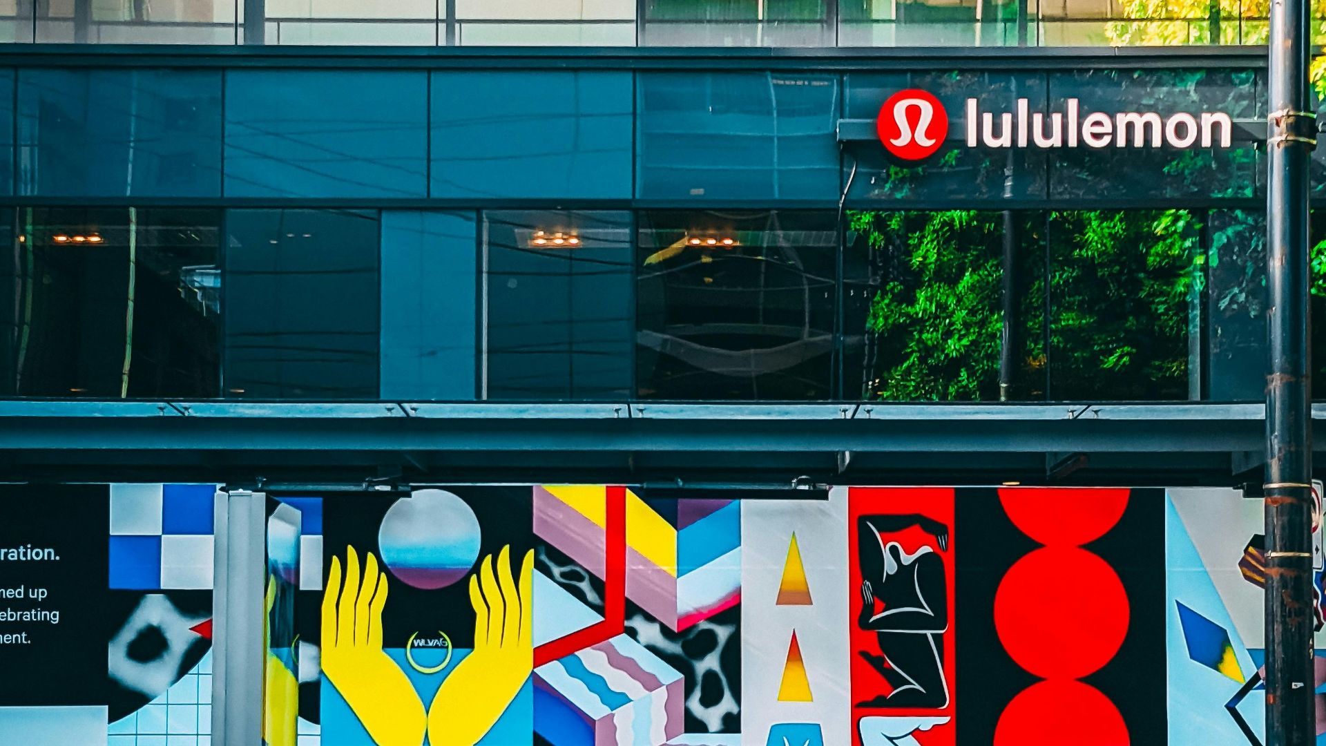 a building with a mural on the side of it