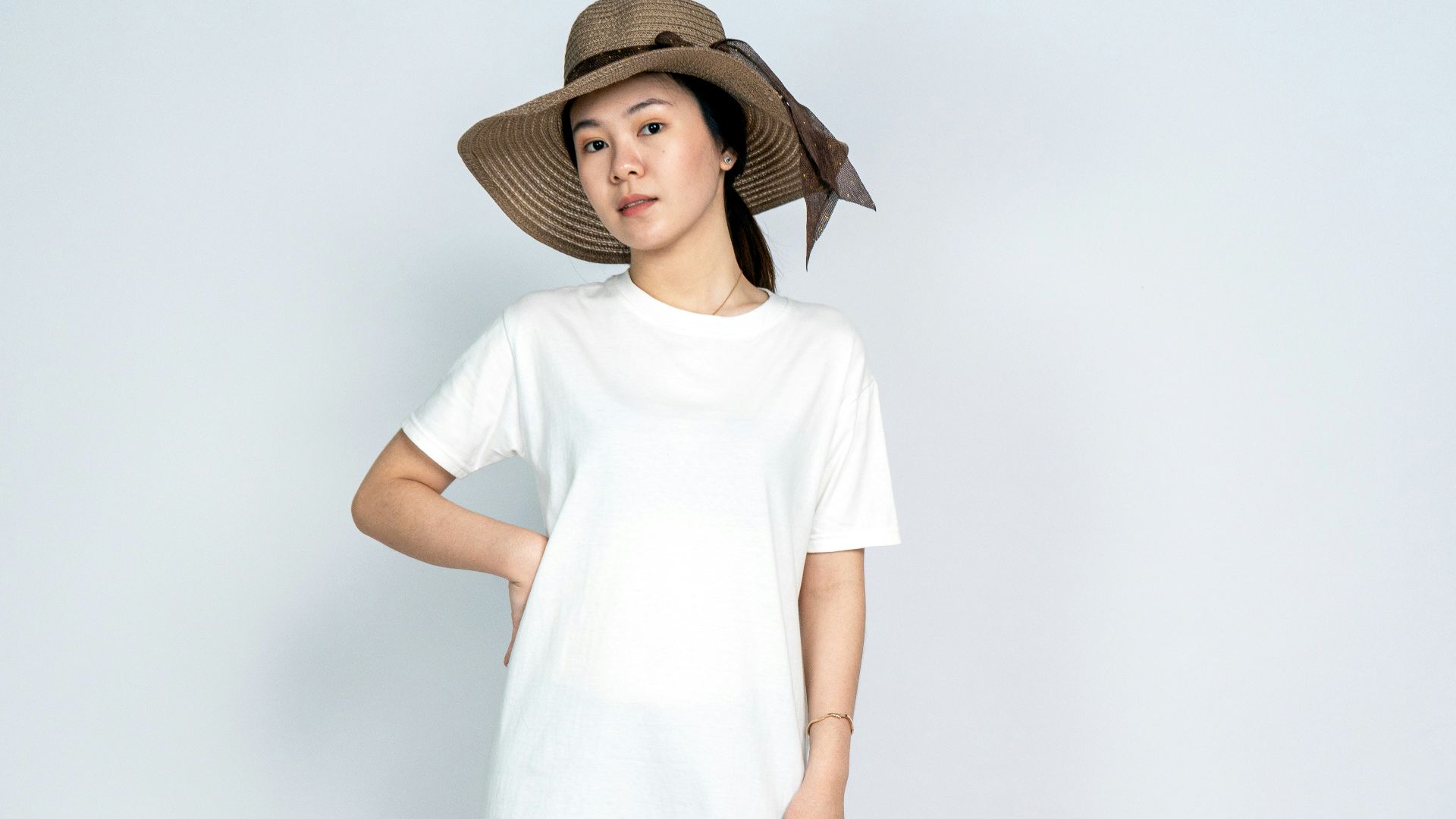 a woman wearing a hat