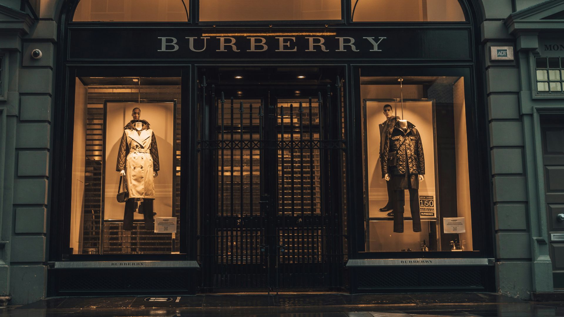 brown wooden door with black steel gate
