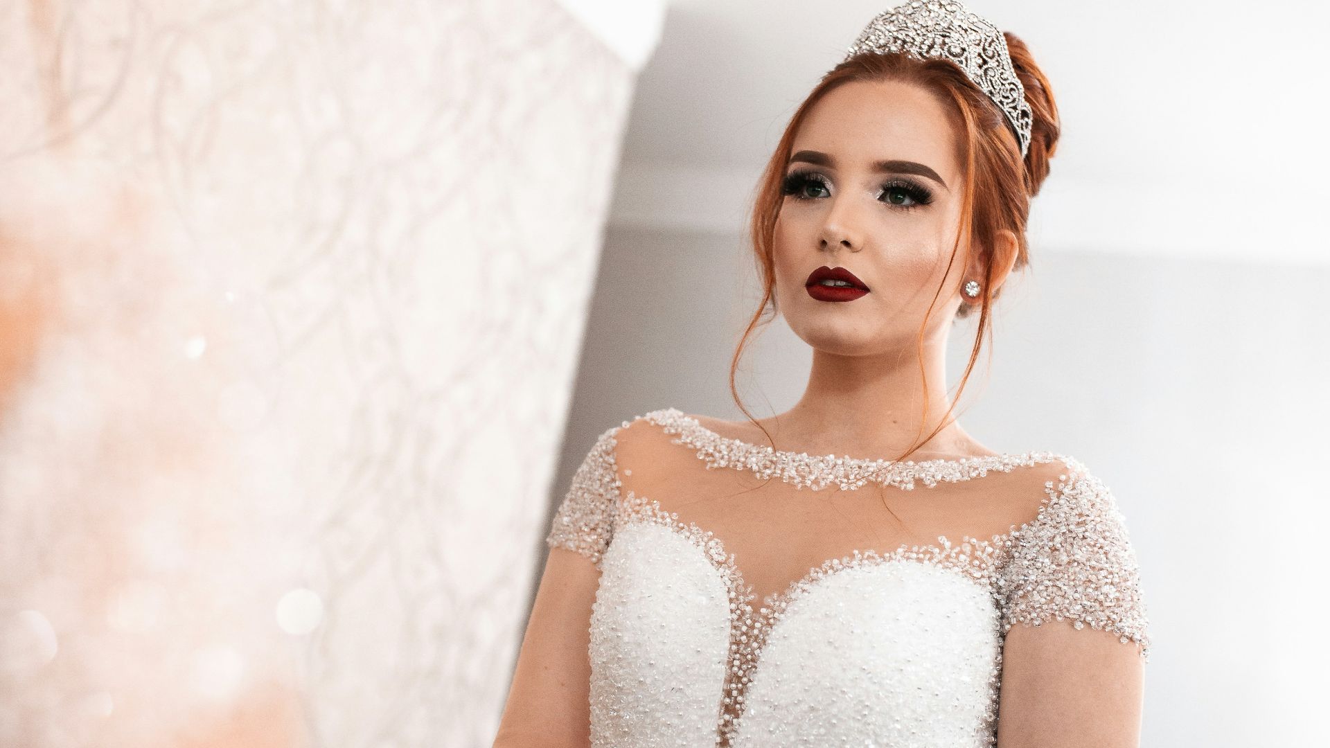 woman wearing wedding dress