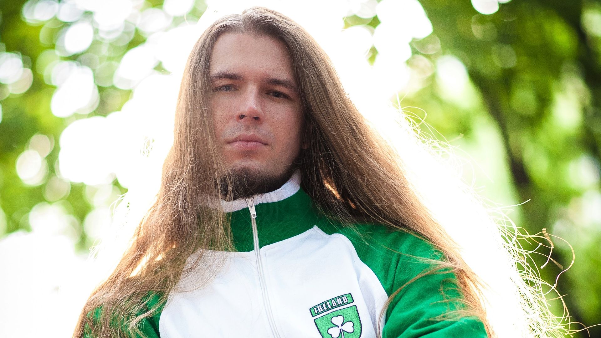 a woman with long hair