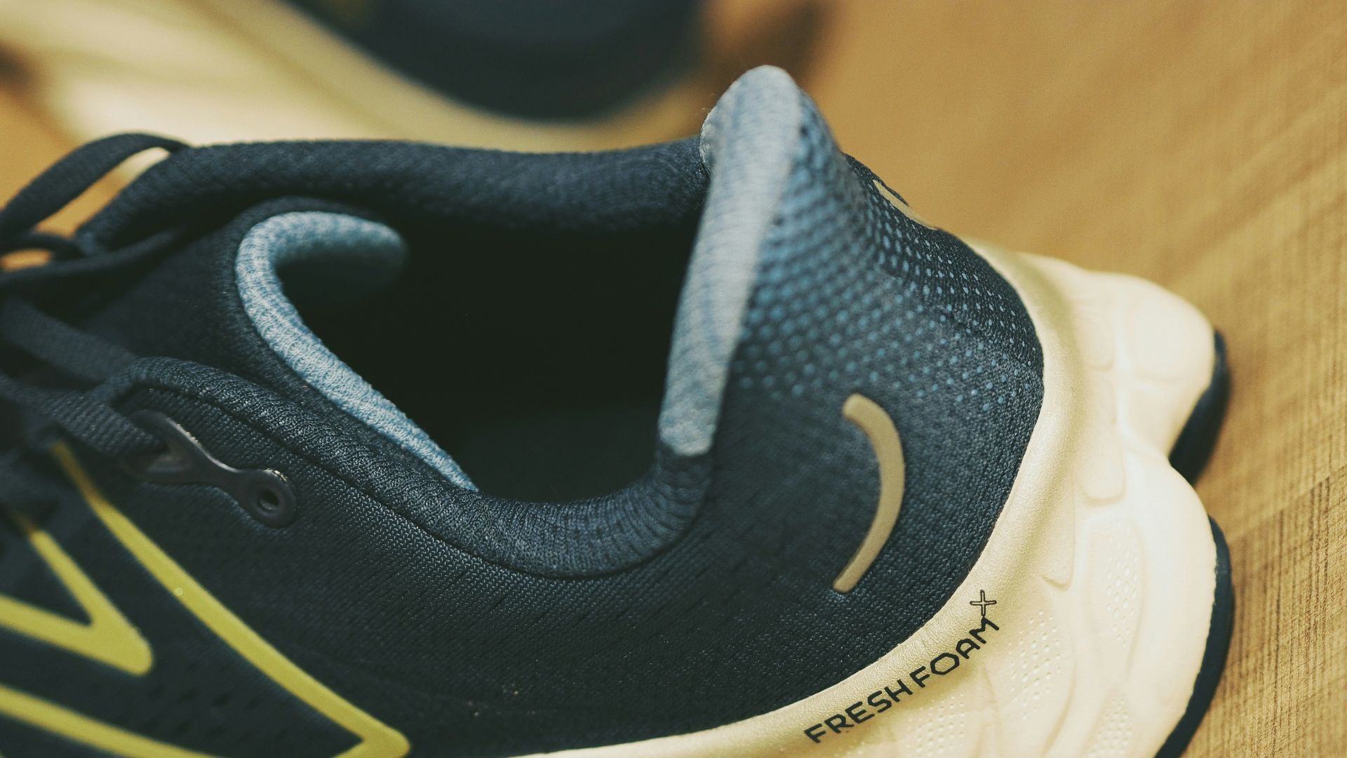 A close up of a pair of running shoes