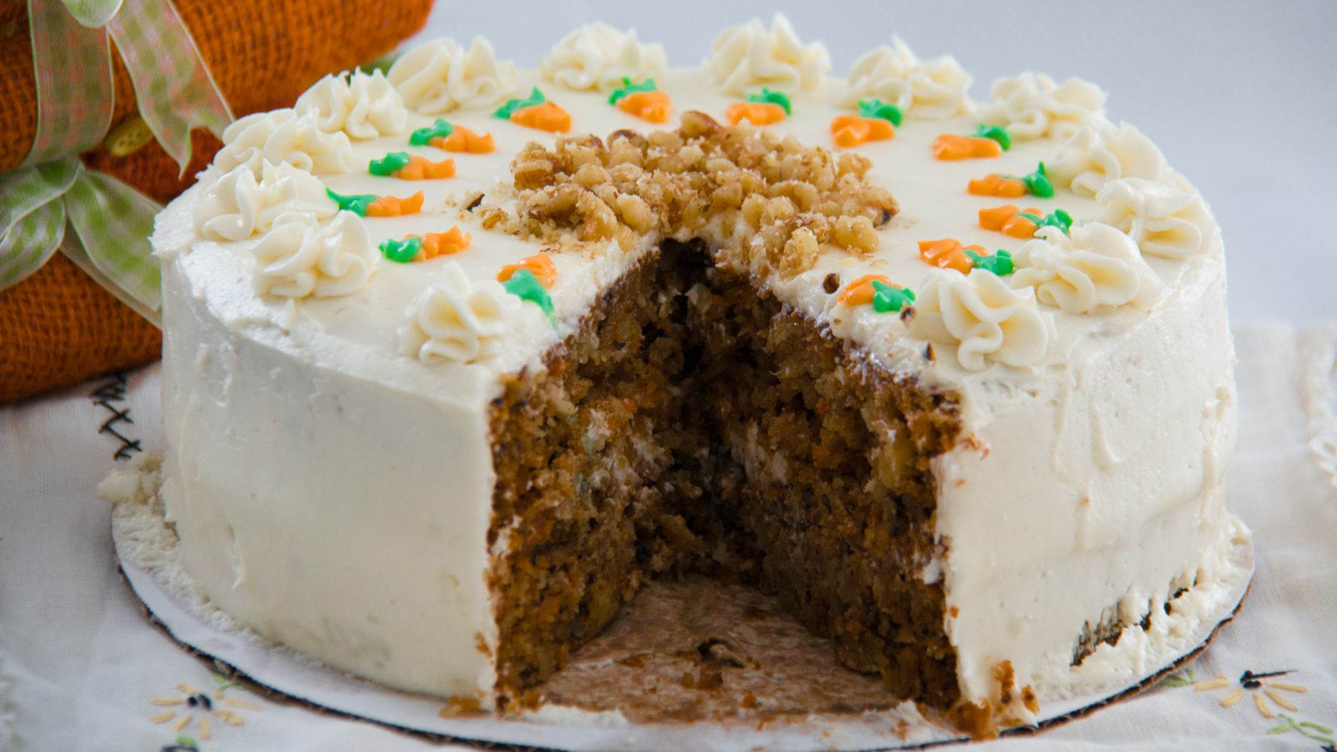 white and brown cake on white ceramic plate