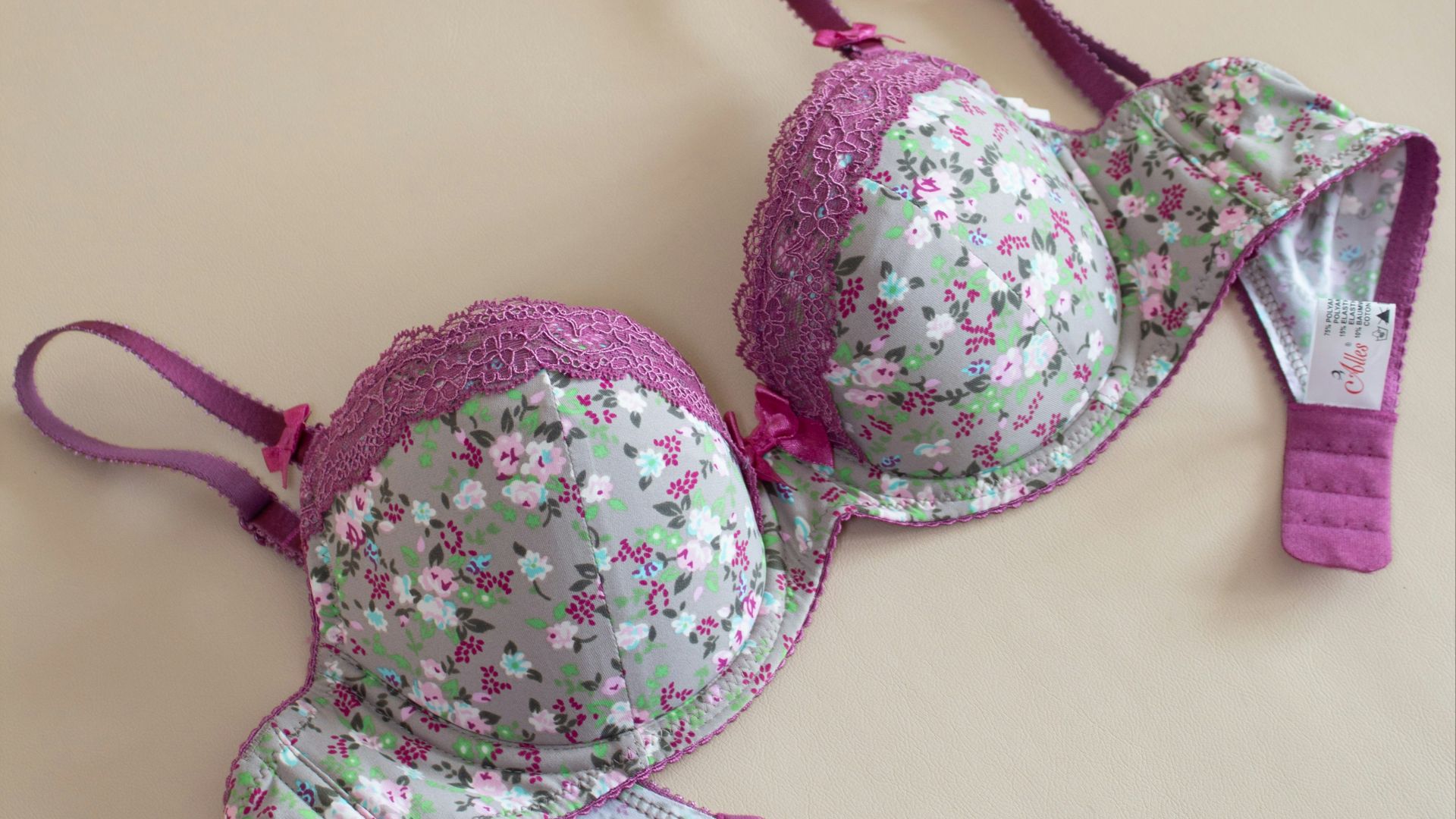 a close up of a bra on a table