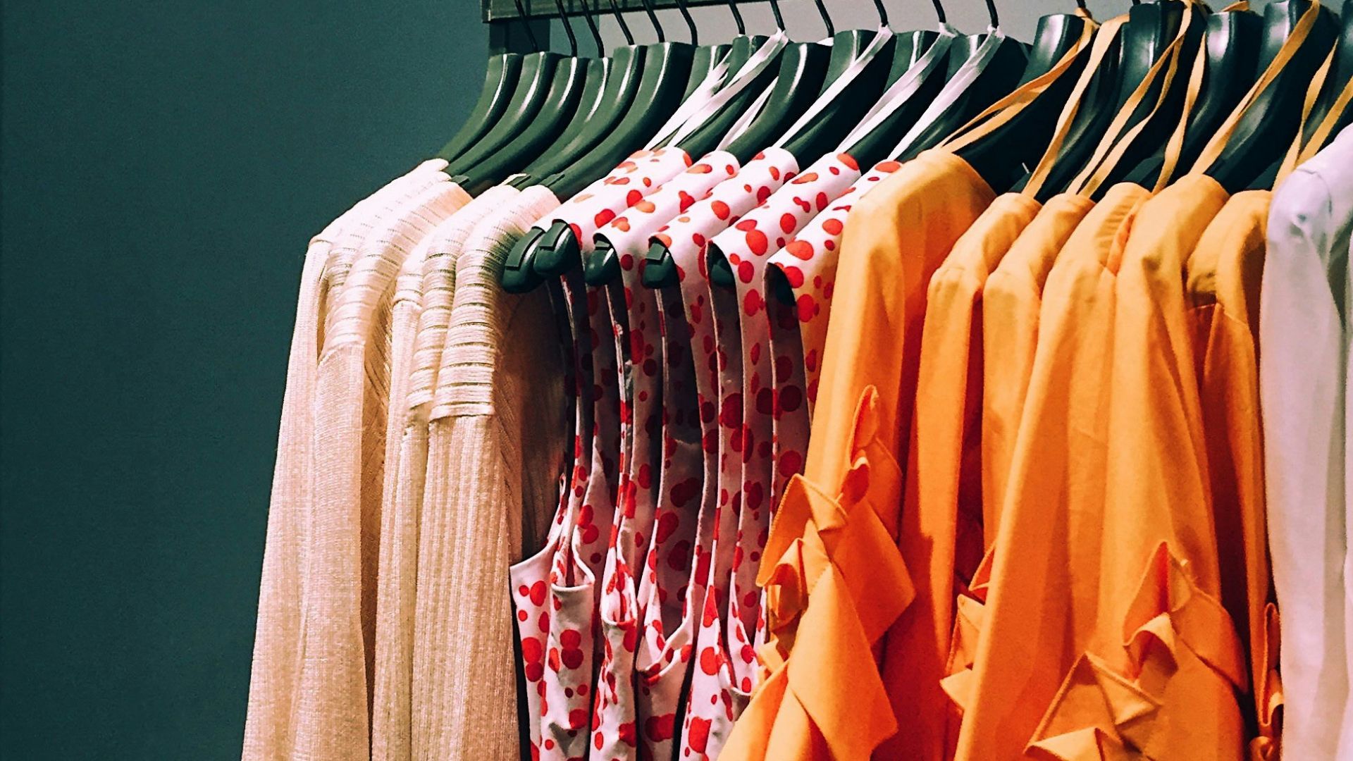 assorted-color shirt lot hang on rack