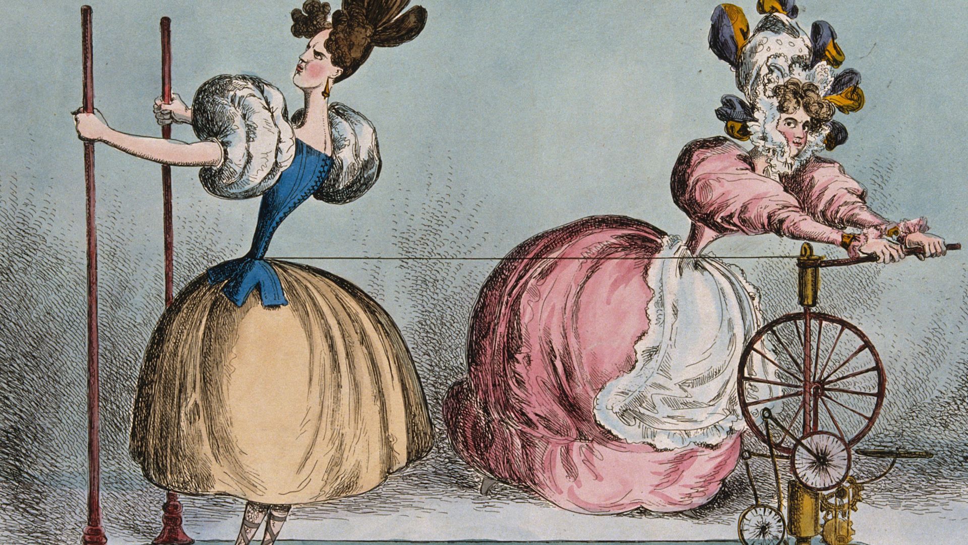 File:A woman is turning a wheel which is tightening the string ar Wellcome V0040666.jpg