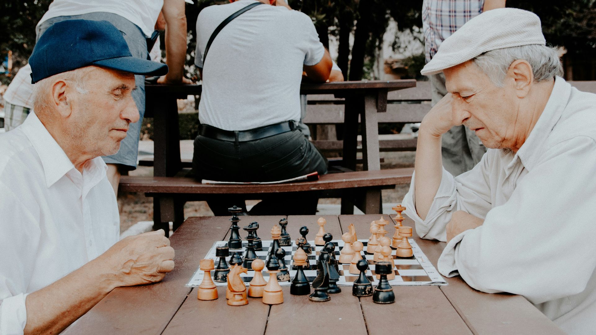 two men playing chess