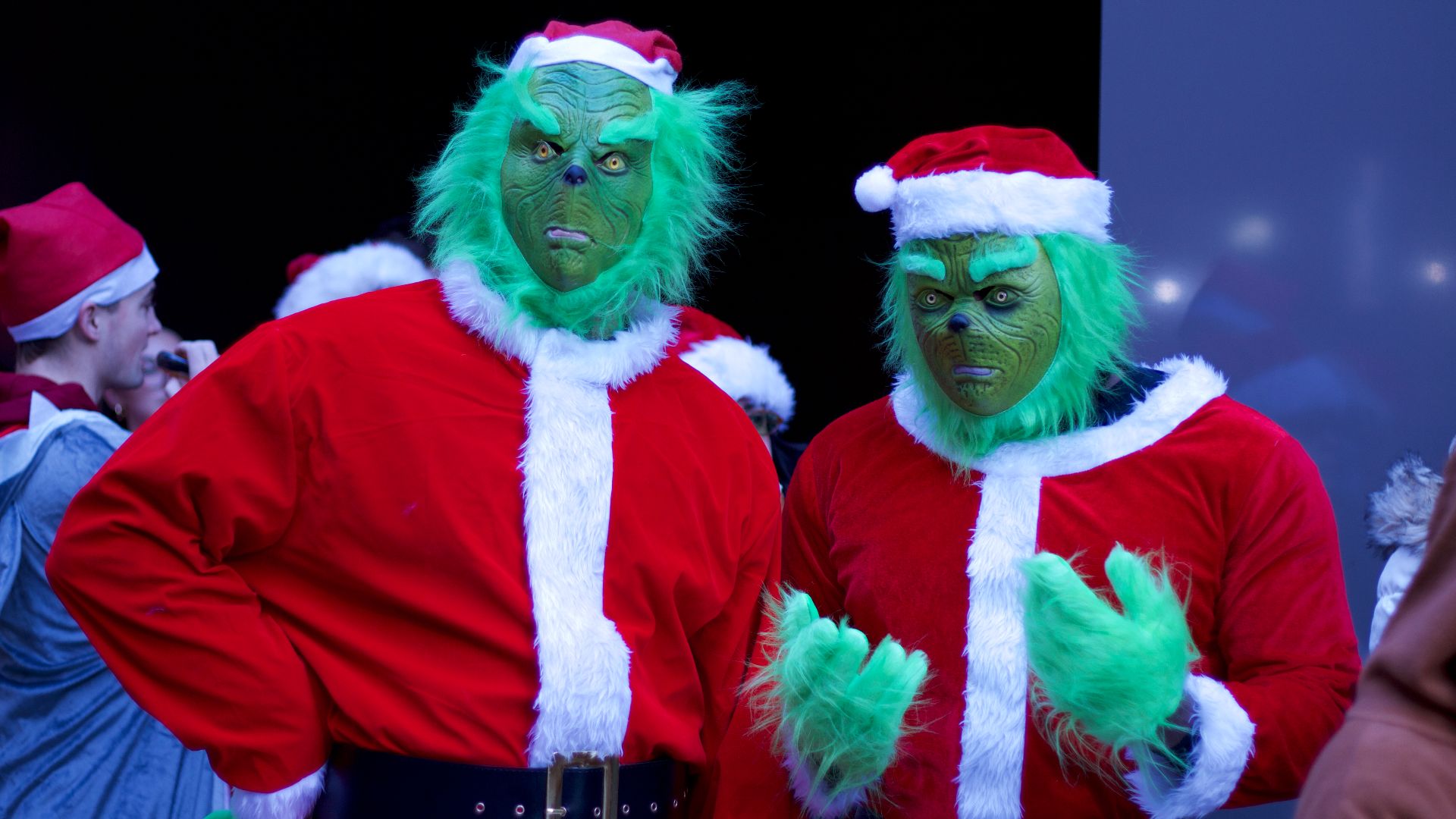 File:Two Grinches New York City Santacon 2024.jpg