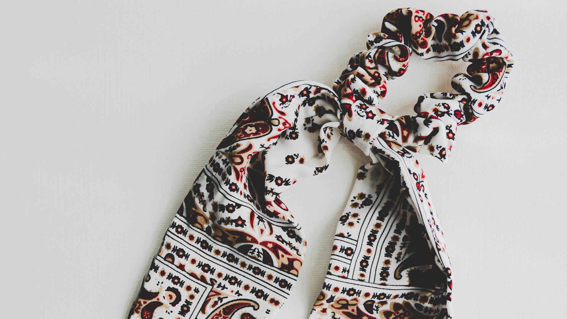 black white and red tribal print pants