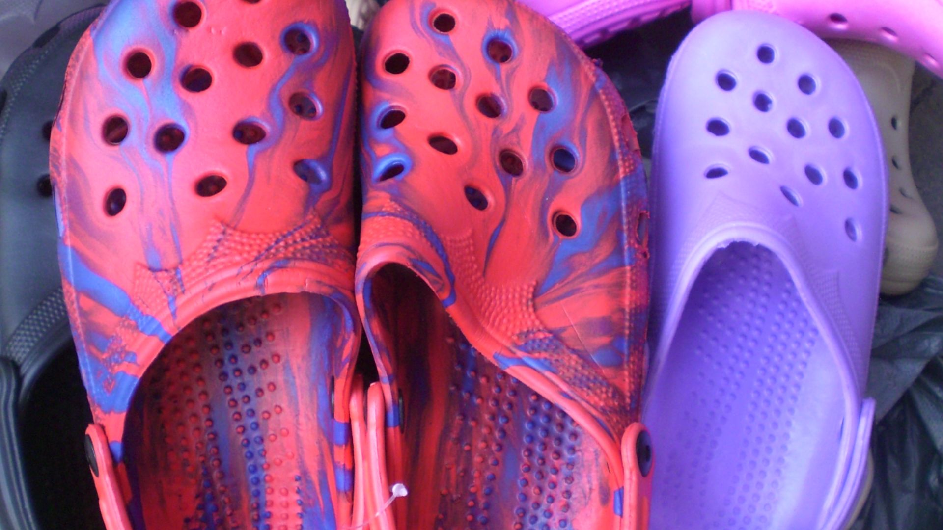 File:HK Fashion Plastic Clogs n Shoes n Colourful Crocs Footwear.JPG