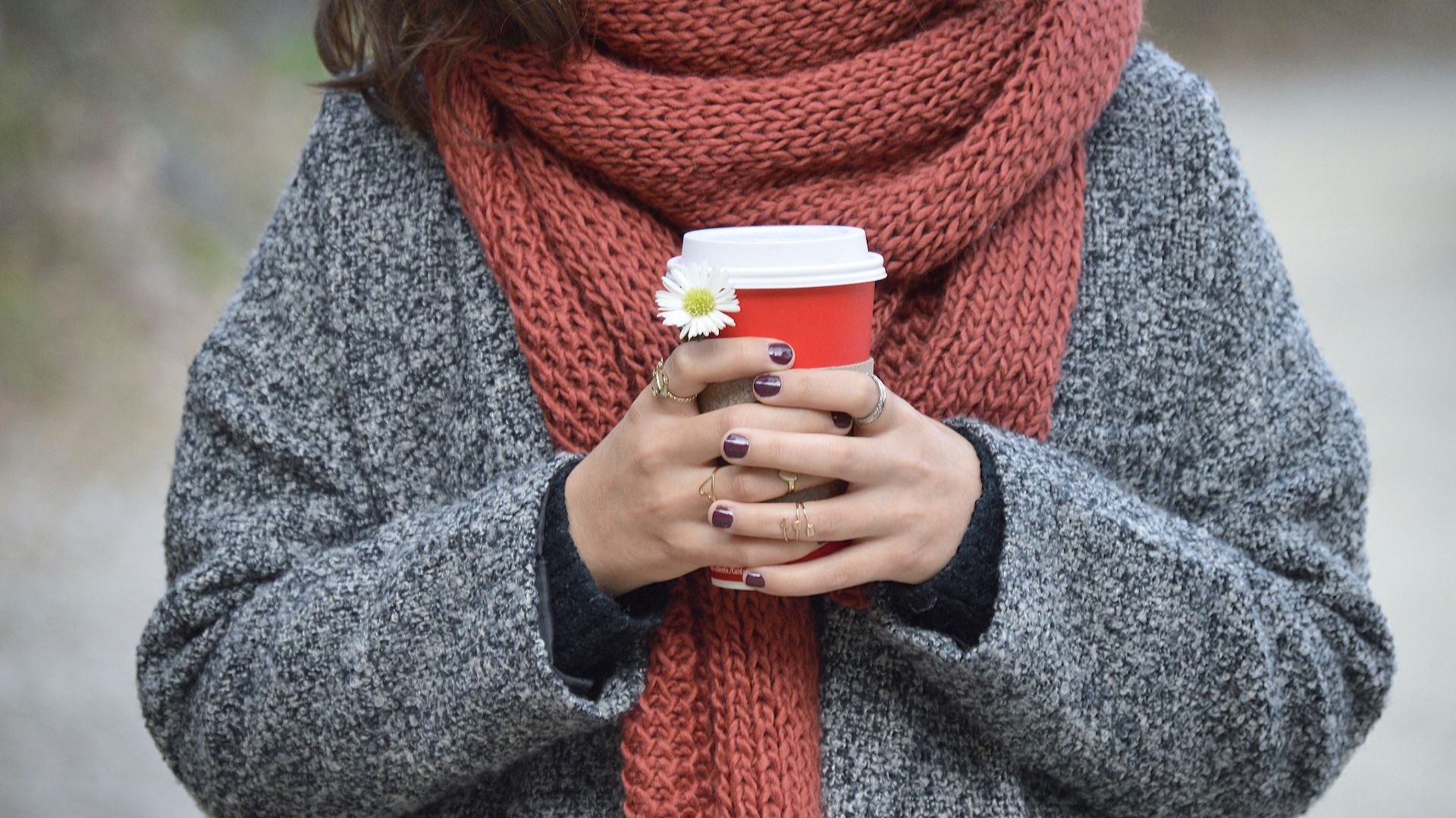 person holding red and white disposable cup