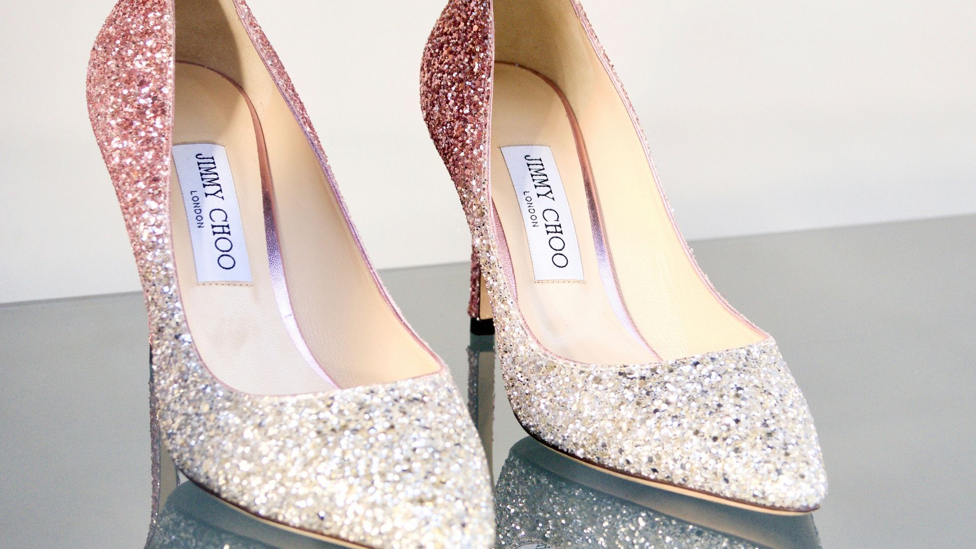 womens white and silver peep toe pumps