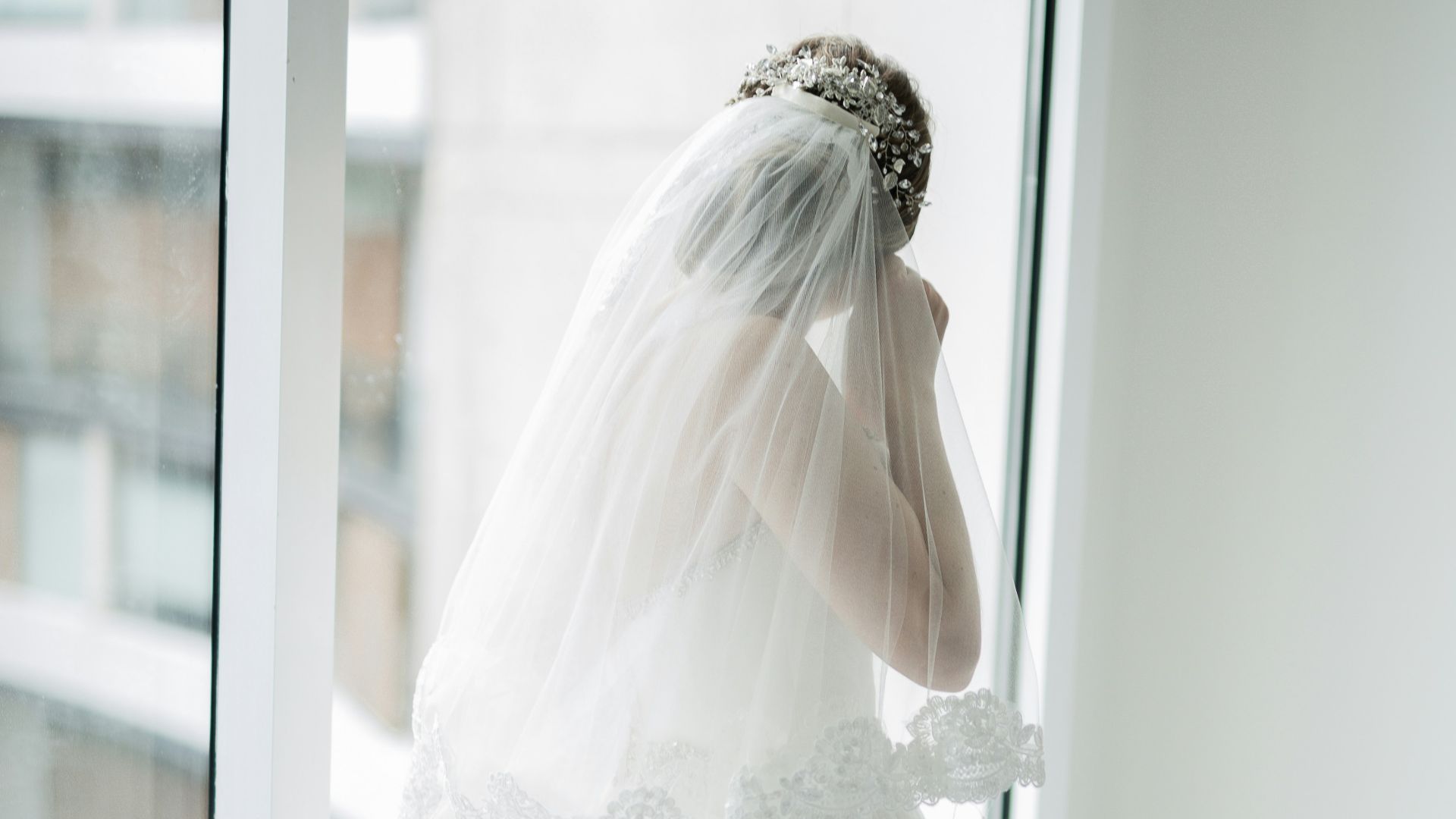 woman in white wedding dress