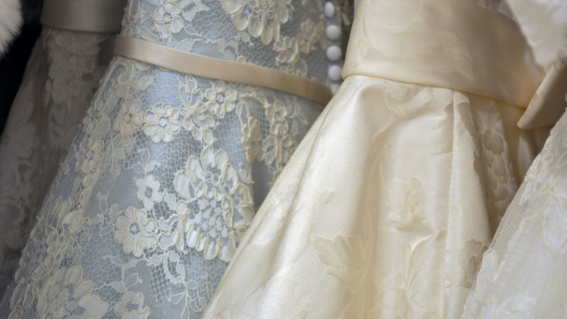 white and beige floral textiles