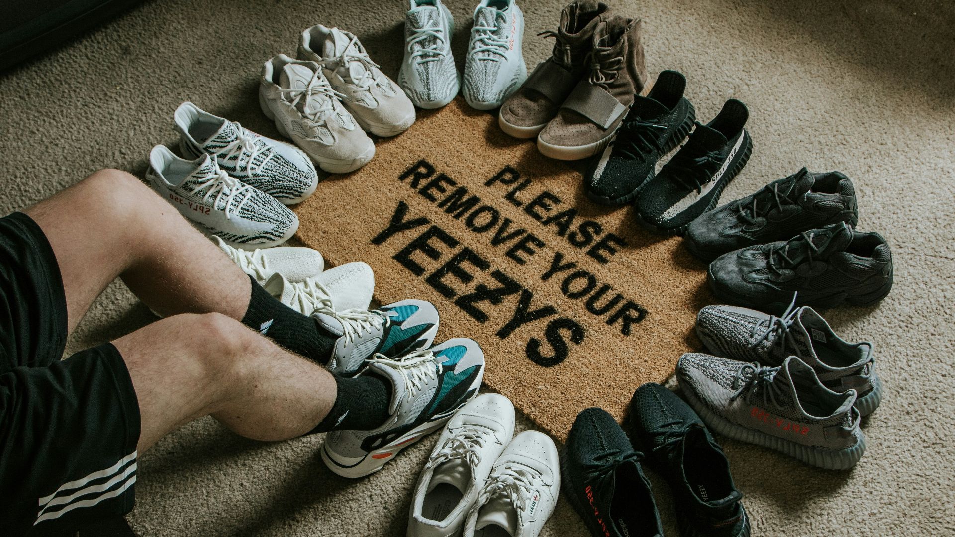 pair of assorted-colorways adidas shoes