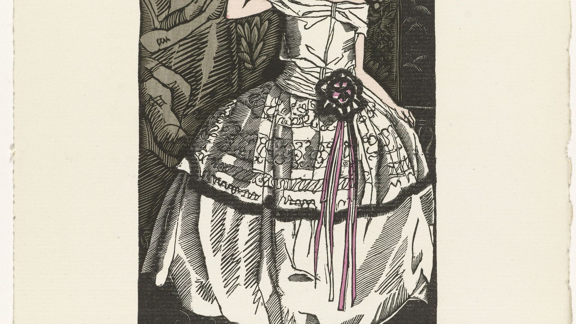 File:Gazette du Bon Ton, 1921 - No. 8, Pl. 62 Chloë Robe du soir, de Beer (titel op object), RP-P-2009-1959-6.jpg