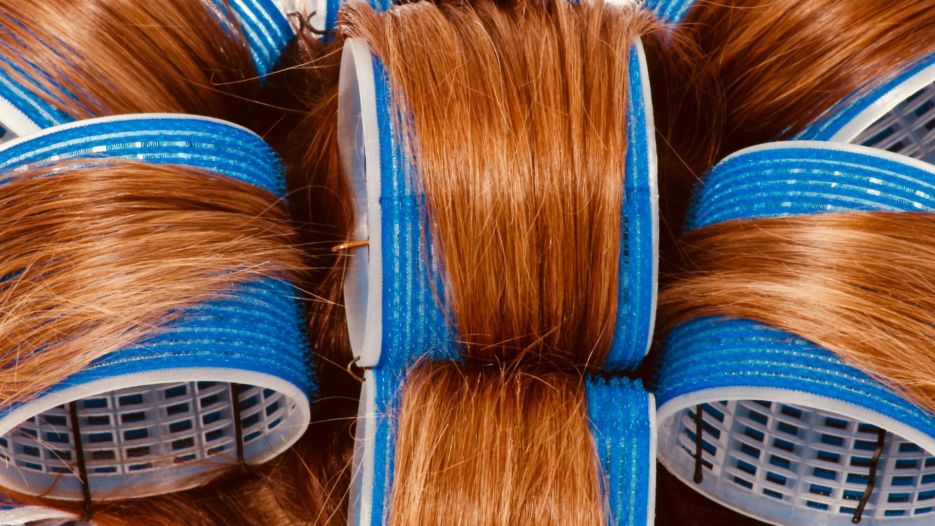 brown and blue hair brush