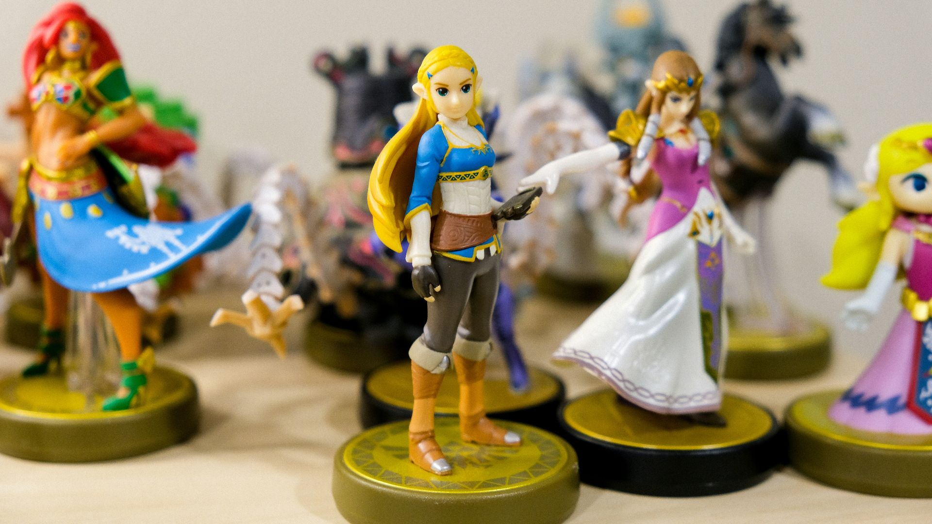 assorted-color anime character figurines