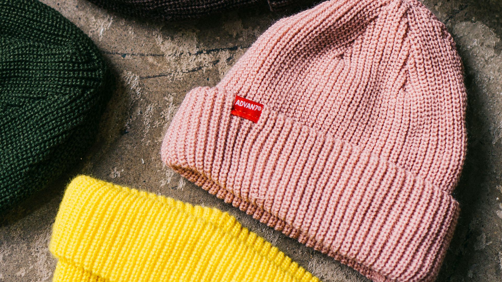 assorted-color knitted hat lot