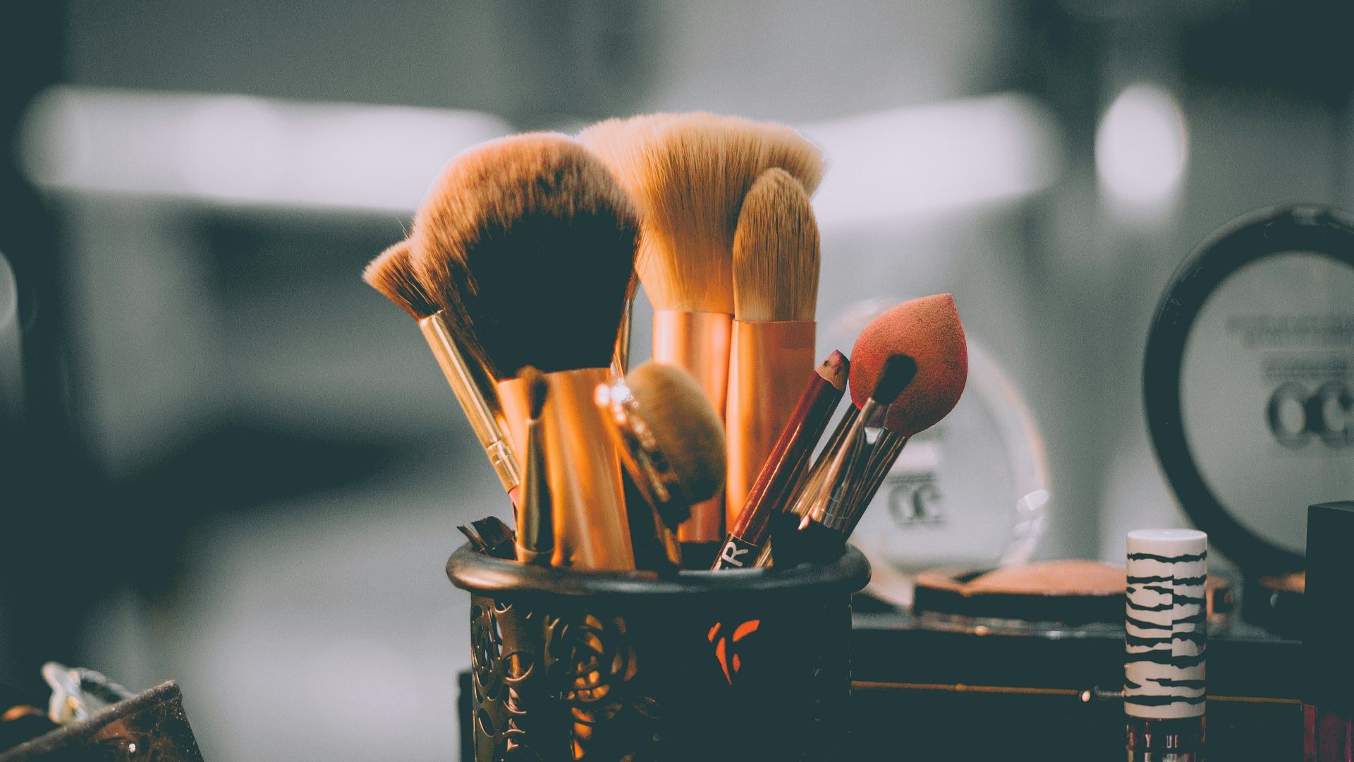 assorted make-up brushes closed up photography